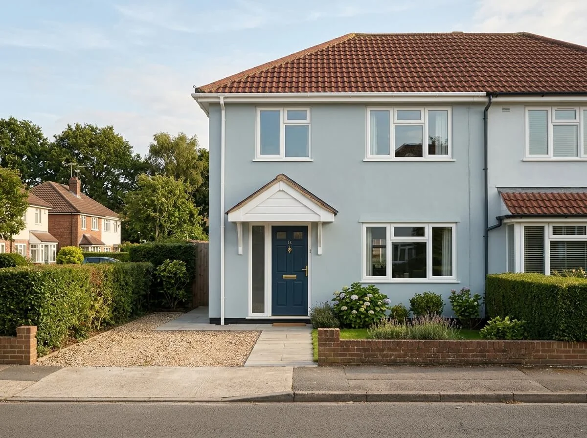 Completed exterior house painting in Burnley
