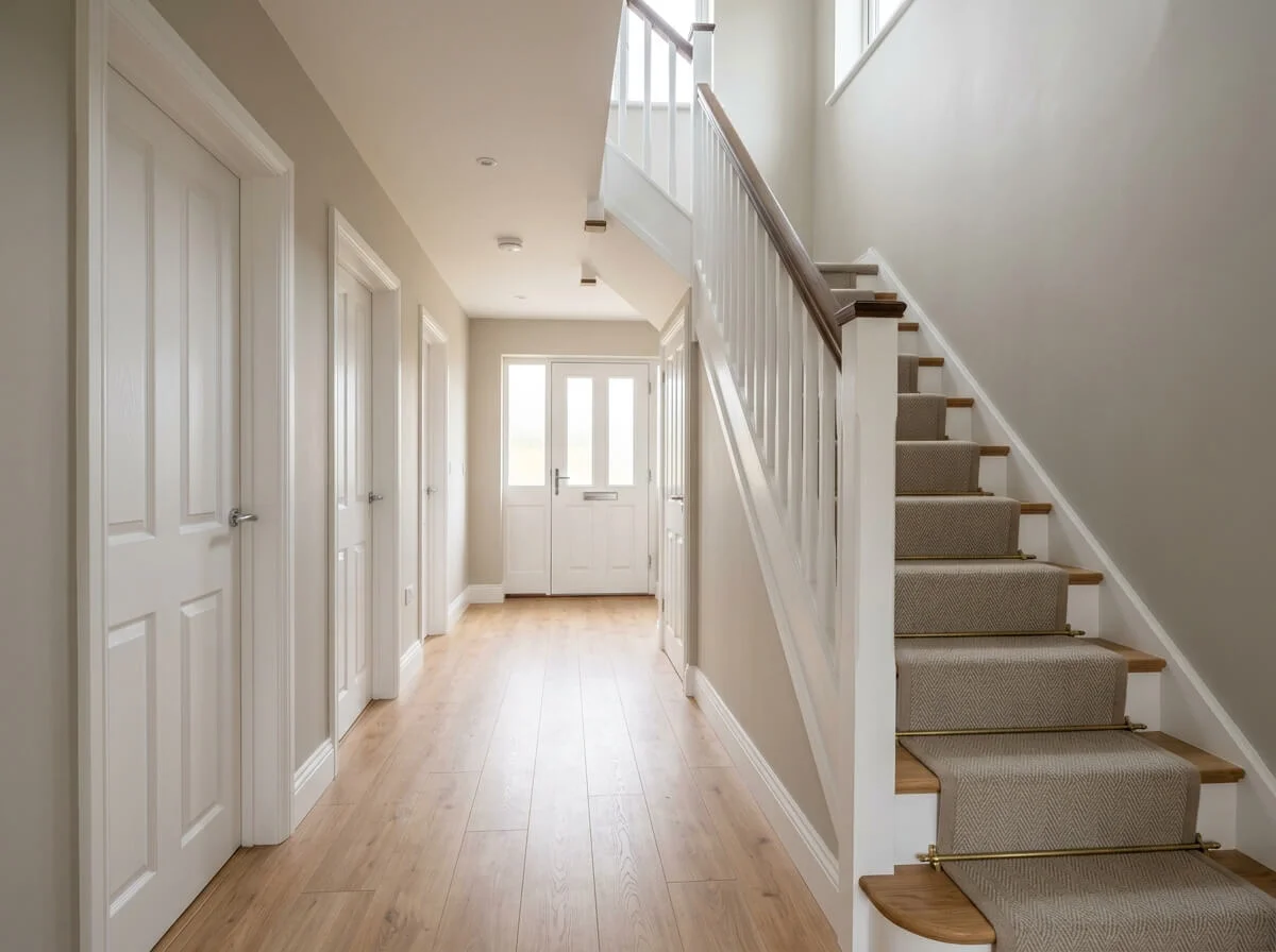 Completed hallway decorating in Burnley