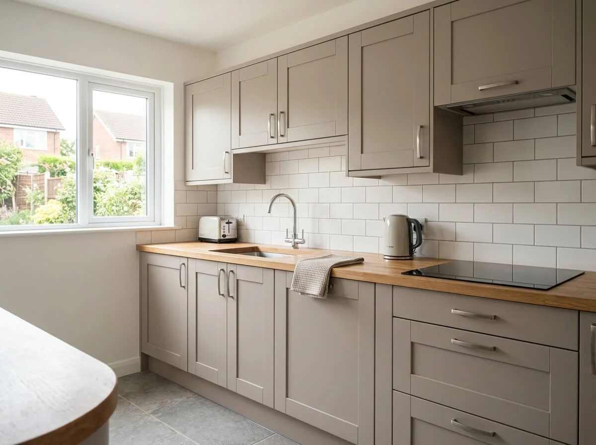 Completed kitchen cabinet refresh in Burnley