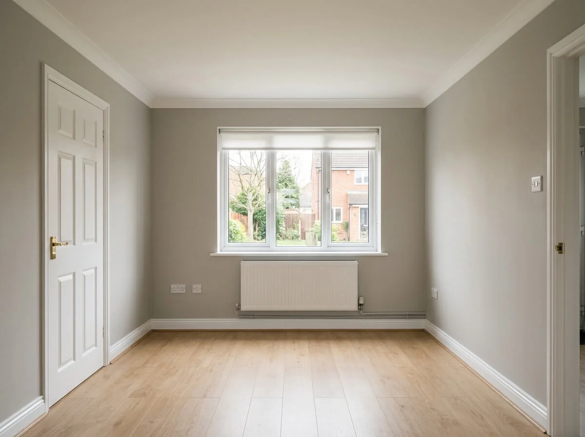 Completed living room repaint in Burnley